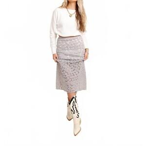 NEW MAUDE elodie midi skirt in slate